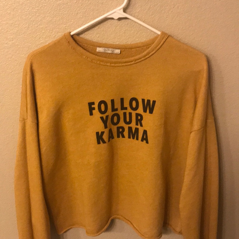 Zara Crop top pull over sweatshirt